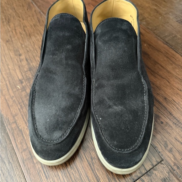 Loro Piana Men's Black Suede Loafers - Picture 4 of 6